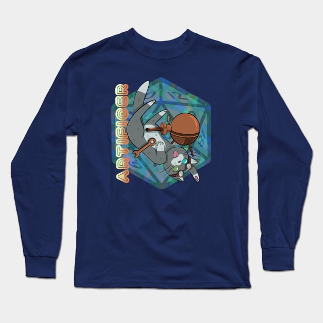 D&D Artificer Cat Long Sleeve T-Shirt by TacticianTactless